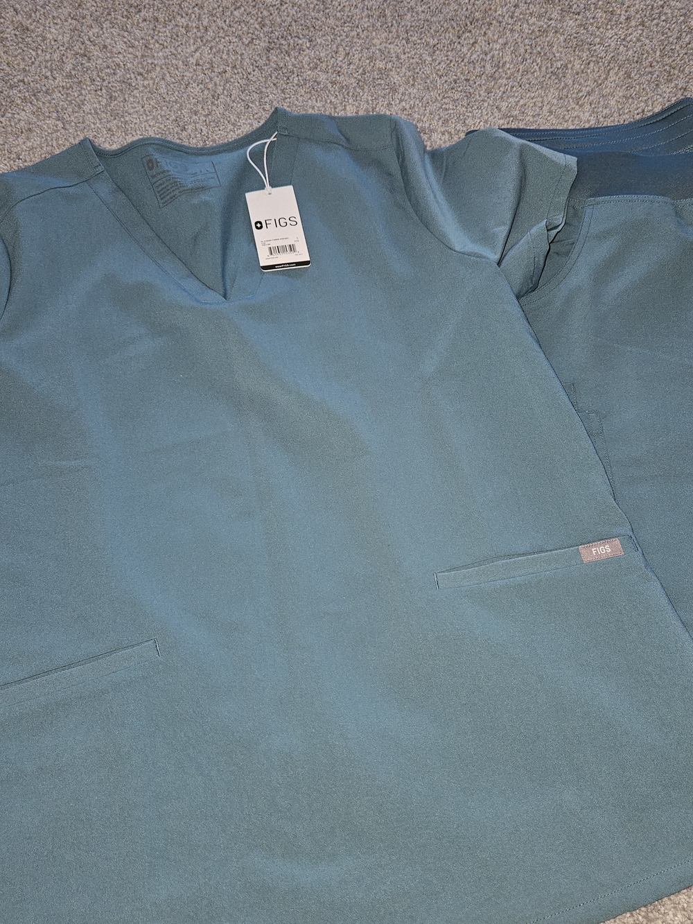 FIGS Womens Hydrogen Green Figs Scrub Set